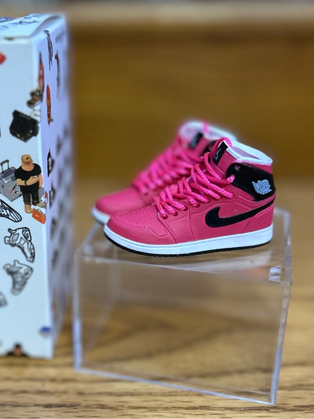 Nike Mini High-Top Sneakers - Hot Pink & Black